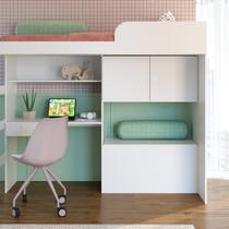 Quarto Juvenil com Cama Alta 80 Lion e Cama 80 Tókio Quarto Juvenil com Cama Alta 80 Lion e Cama 80 Tókio