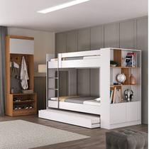 Quarto Juvenil Completo com Treliche e Sapateira Porto Espresso Móveis