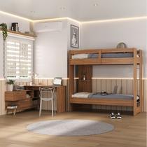 Quarto Juvenil Completo Nexis com Beliche e Escrivaninha em L 2 Portas