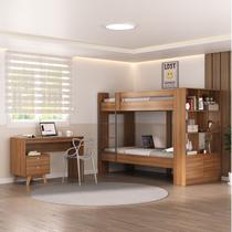 Quarto Juvenil Completo Zest com Beliche e Escrivaninha 2 Gavetas