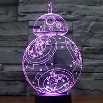 Quarto LED de cabeceira 3D Star Wars com luz noturna com acrílico Quarto LED de cabeceira 3D Star Wars com luz noturna com acrílico