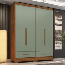 Quarto Modulado 100% MDF 2 Peças 4 Portas 2 Gavetas Smart Plus Espresso Móveis