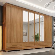 Quarto Modulado 100% MDF 4 Peças 8 Portas 4 Gavetas com Espelhos Smart Plus