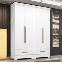 Quarto Modulado 2 Peças 4 Portas 2 Gavetas Smart Plus Espresso Móveis Quarto Modulado 2 Peças 4 Portas 2 Gavetas Smart Plus Espresso Móveis