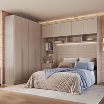 Quarto Modulado Casal 10 Portas 3 Gavetas Infinity Móveis Castro