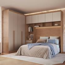 Quarto Modulado Casal 10 Portas 3 Gavetas Infinity Móveis Castro