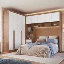 Quarto Modulado Casal 10 Portas 3 Gavetas Infinity Móveis Castro