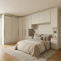 Quarto Modulado Casal 6 Peças 11 Portas 9 Gavetas Seletto Areia Quarto Modulado Casal 6 Peças 11 Portas 9 Gavetas Seletto Areia