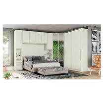 Quarto Modulado Casal Ambiente Composição 5 New Predileto 5 Peças Areia - Henn