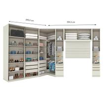 Quarto Modulado Casal Ambiente Composição 6 New Predileto 6 Peças Areia - Henn