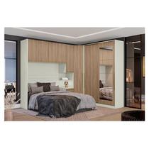 Quarto Modulado Casal Ambiente Composição 7 New Predileto 5 Peças Areia Jequitibá - Henn Quarto Modulado Casal Ambiente Composição 7 New Predileto 5 Peças Areia Jequitibá - Henn