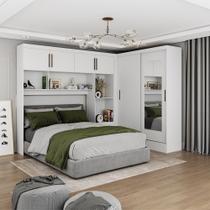 Quarto Modulado Casal com Espelho 6 Portas Belém Carioca Móveis