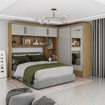 Quarto Modulado Casal com Espelho 6 Portas Belém Carioca Móveis Quarto Modulado Casal com Espelho 6 Portas Belém Carioca Móveis