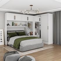 Quarto Modulado Casal com Espelho 6 Portas Belém Plus Carioca Móveis