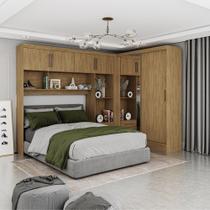 Quarto Modulado Casal com Espelho 6 Portas Belém Plus Carioca Móveis Quarto Modulado Casal com Espelho 6 Portas Belém Plus Carioca Móveis