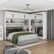 Quarto Modulado Casal com Espelho 6 Portas Belém Premium Carioca Móveis