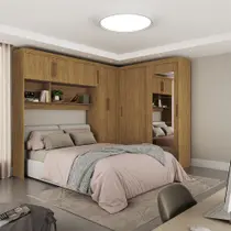 Quarto Modulado Casal com Espelho 7 Portas Belém Carioca Móveis