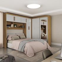 Quarto Modulado Casal com Espelho 7 Portas Belém Carioca Móveis Quarto Modulado Casal com Espelho 7 Portas Belém Carioca Móveis