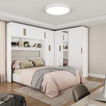 Quarto Modulado Casal com Espelho 7 Portas Belém Plus Carioca Móveis