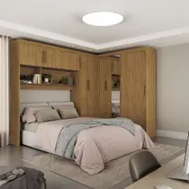 Quarto Modulado Casal com Espelho 7 Portas Belém Plus Carioca Móveis