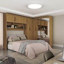 Quarto Modulado Casal com Espelho 7 Portas Belém Premium Carioca Móveis Quarto Modulado Casal com Espelho 7 Portas Belém Premium Carioca Móveis