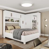 Quarto Modulado Casal com Espelho e Cama 7 Portas Belém Carioca Móveis