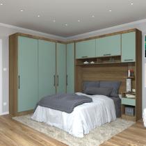 Quarto Modulado Casal de Canto 6 Peças 7 Portas Paris Luciane