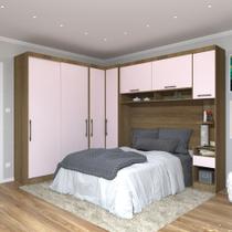 Quarto Modulado Casal de Canto 6 Peças 7 Portas Paris Luciane