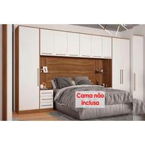 Quarto Modulado Casal Irlanda 6 Peças (2 Armários + 1 Ponte Aérea + 3 Complementos) QCM162 Amendola/Branco - Demóbile