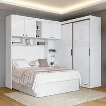 Quarto Modulado Casal Paris Branco/Branco - Santos Andirá - Santos Andira