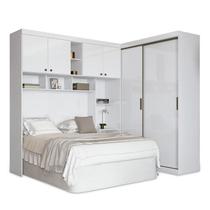 Quarto Modulado Casal Paris Branco - PR Móveis