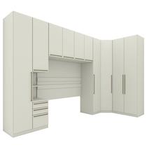 Quarto Modulado Casal Seletto 6 Peças com Canto Oblíquo Areia - Móveis Henn Quarto Modulado Casal Seletto 6 Peças com Canto Oblíquo Areia - Móveis Henn