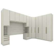Quarto Modulado Casal Seletto 7 Peças Areia - Móveis Henn Quarto Modulado Casal Seletto 7 Peças Areia - Móveis Henn