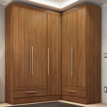 Quarto Modulado de Canto 100% MDF 3 Peças 5 Portas 2 Gavetas Smart Plus Espresso Móveis Quarto Modulado de Canto 100% MDF 3 Peças 5 Portas 2 Gavetas Smart Plus Espresso Móveis