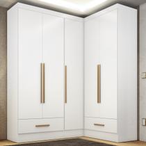 Quarto Modulado de Canto 3 Peças 5 Portas 2 Gavetas Smart Plus Quarto Modulado de Canto 3 Peças 5 Portas 2 Gavetas Smart Plus