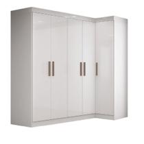 Quarto Modulado De Canto Madrid Com 5 Portas E 2 Gavetas Maxel