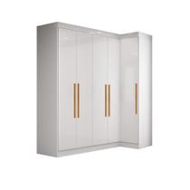Quarto Modulado de Canto Madrid com 5 Portas e 2 Gavetas Maxel