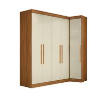 Quarto Modulado de Canto Madrid com 5 Portas e 2 Gavetas Maxel Quarto Modulado de Canto Madrid com 5 Portas e 2 Gavetas Maxel