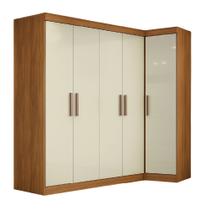 Quarto Modulado de Canto Madrid com 5 Portas e 2 Gavetas Maxel