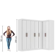 Quarto Modulado De Canto Madrid Com 7 Portas Maxel