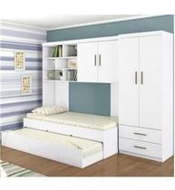 Quarto Modulado Infantil 4 Peças Com Cama Auxiliar Chiara Phoenix
