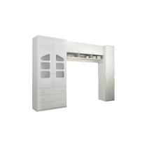 Quarto Modulado Infantil com Guarda Roupa 02 Portas Eloísa Branco - Phoenix Baby Quarto Modulado Infantil com Guarda Roupa 02 Portas Eloísa Branco - Phoenix Baby