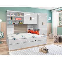 Quarto Modulado Juvenil Completo Com Cama de Solteiro e Cama Auxiliar