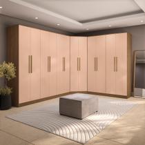 Quarto Modulado Kappesberg Adapt Nogueira/Macadâmia 12 Portas 342cm x 263cm