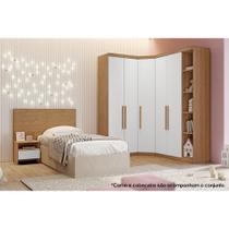 Quarto Modulado Rizon 6 Peças (1 Closet + 2 Guarda Roupas + 1 Complemento) QC209 Freijó/FendiOff