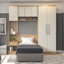 Quarto modulado Selene 4 peças solteiro
