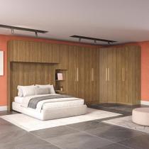 Quarto Modular Kappesberg Adapt Nogueira 6 Peças 474cmx185cm Quarto Modular Kappesberg Adapt Nogueira 6 Peças 474cmx185cm