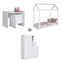 Quarto Montessoriano Completo Infantil Branco Elijah Shop JM