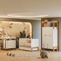 Quarto para Bebê Completo com Roupeiro Cômoda e Berço Fantasia