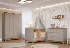 Quarto Para Bebê Completo Guarda Roupa, Cômoda E Berço 100% Mdf Biscoito Permobili Quarto Para Bebê Completo Guarda Roupa, Cômoda E Berço 100% Mdf Biscoito Permobili
